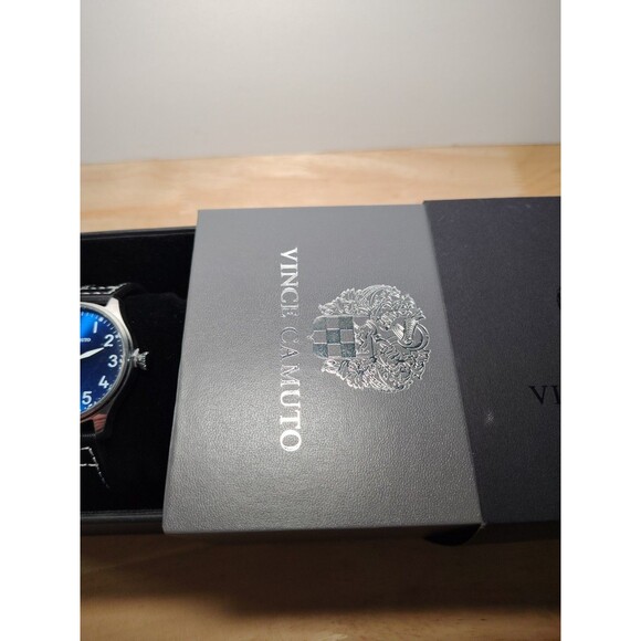 Vince Camuto Aldo Blue face Men’s Watch Black Band New In Box main image 6